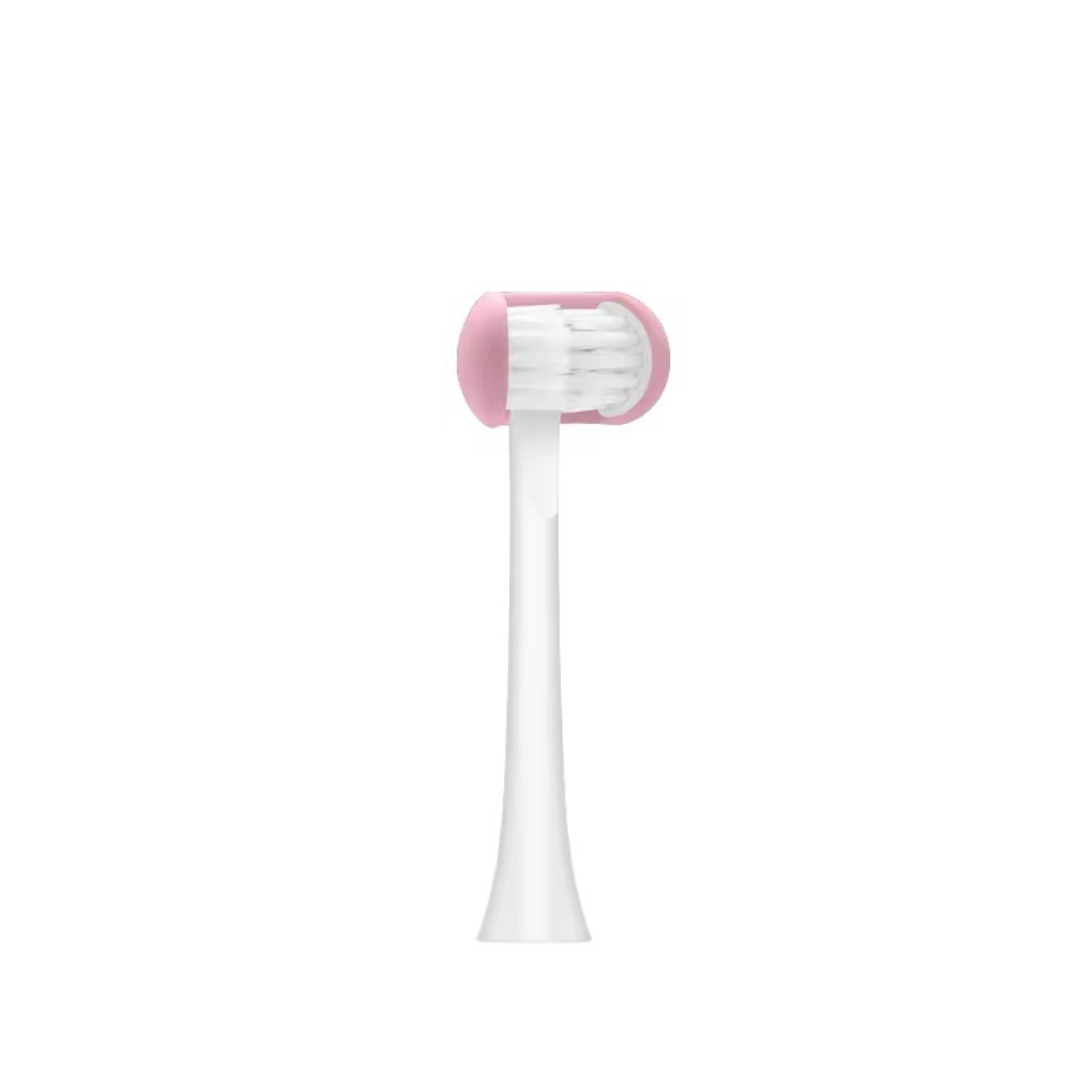 Set of 10 Kids Electric Toothbrush Replacement Heads by Trio Teeth NZ with colorful brush tips for children's dental care.