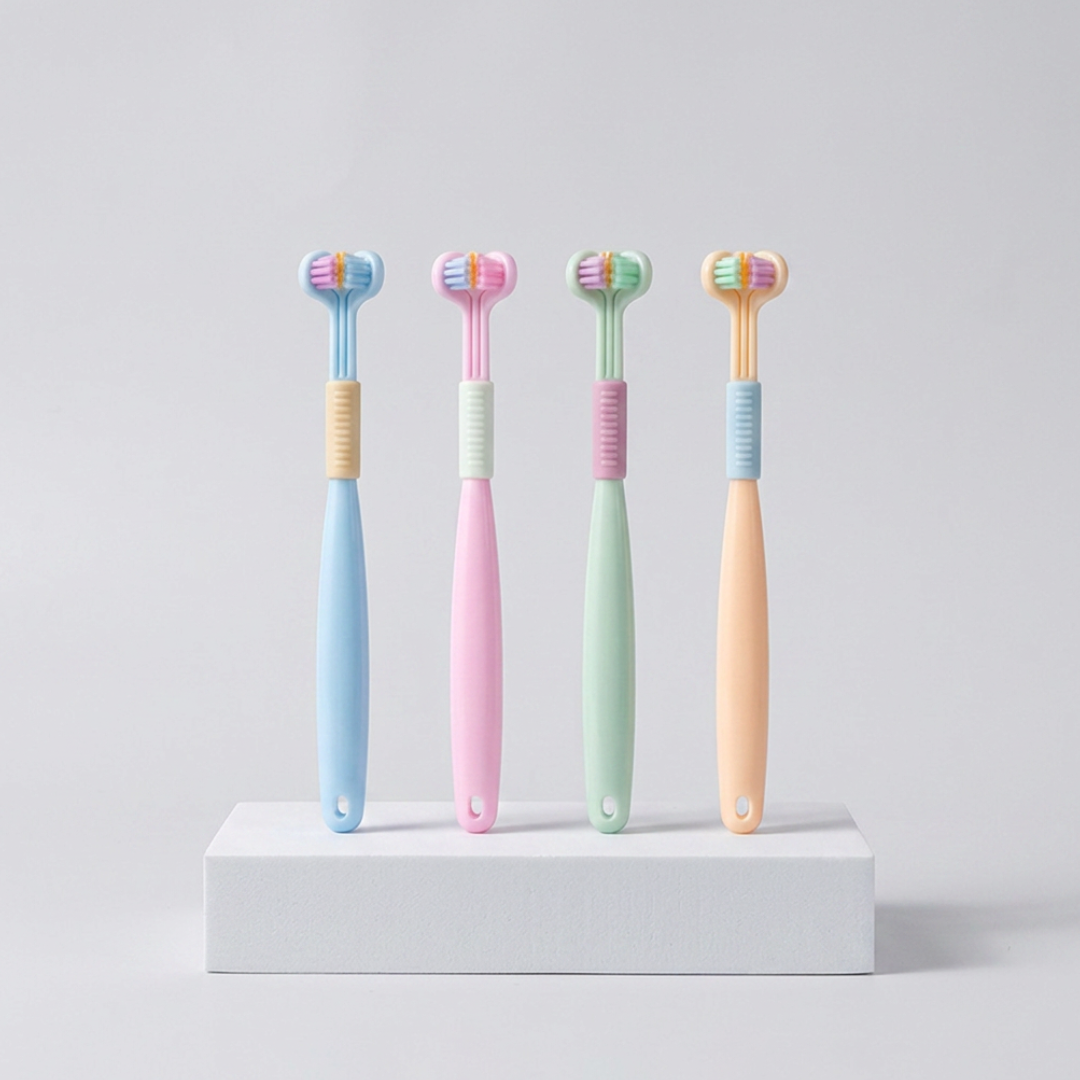 Kids 3-sided toothbrush 