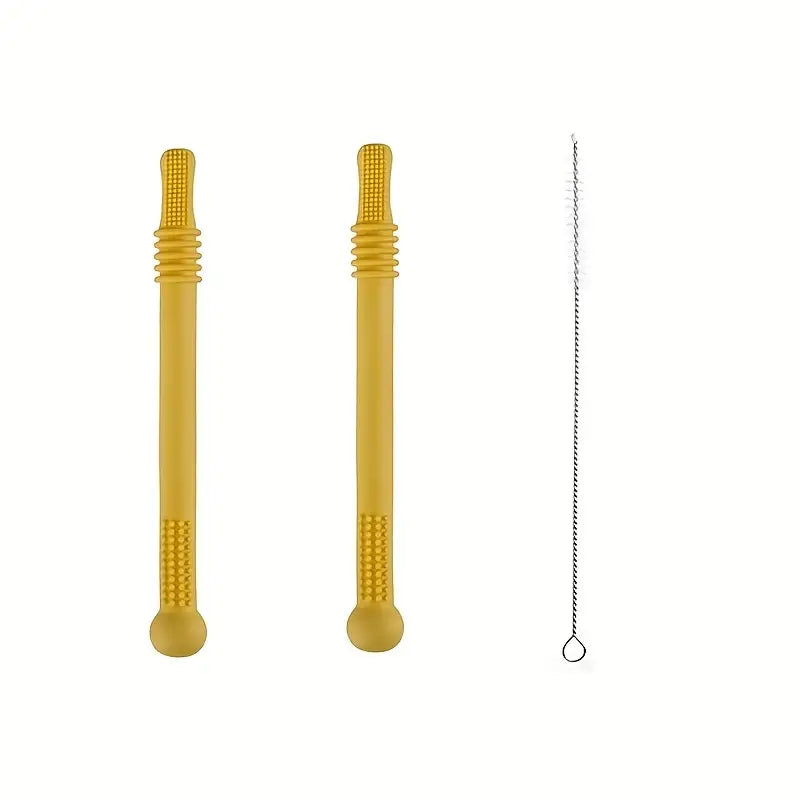 Food-grade silicone teether in a 4-pack from Teeny Teeth NZ, designed for soothing babies' gums during teething.