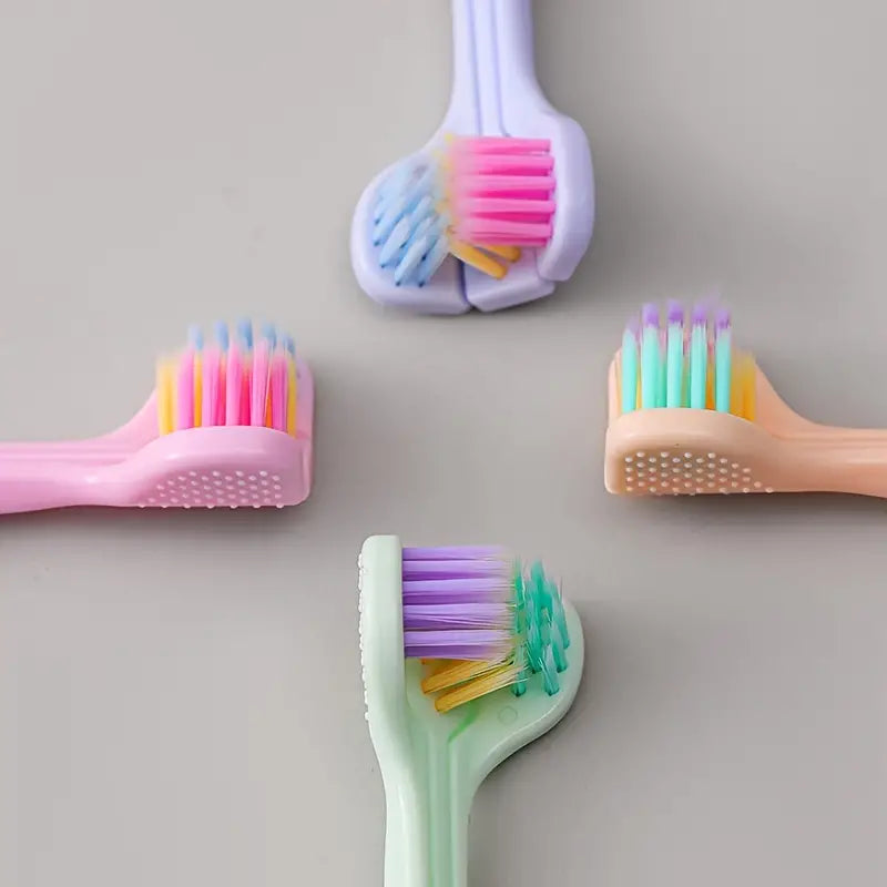 Adult toothbrush from Trio Teeth NZ with diamond-range bristles in a 2-pack, featuring ergonomic handles for effective cleaning.