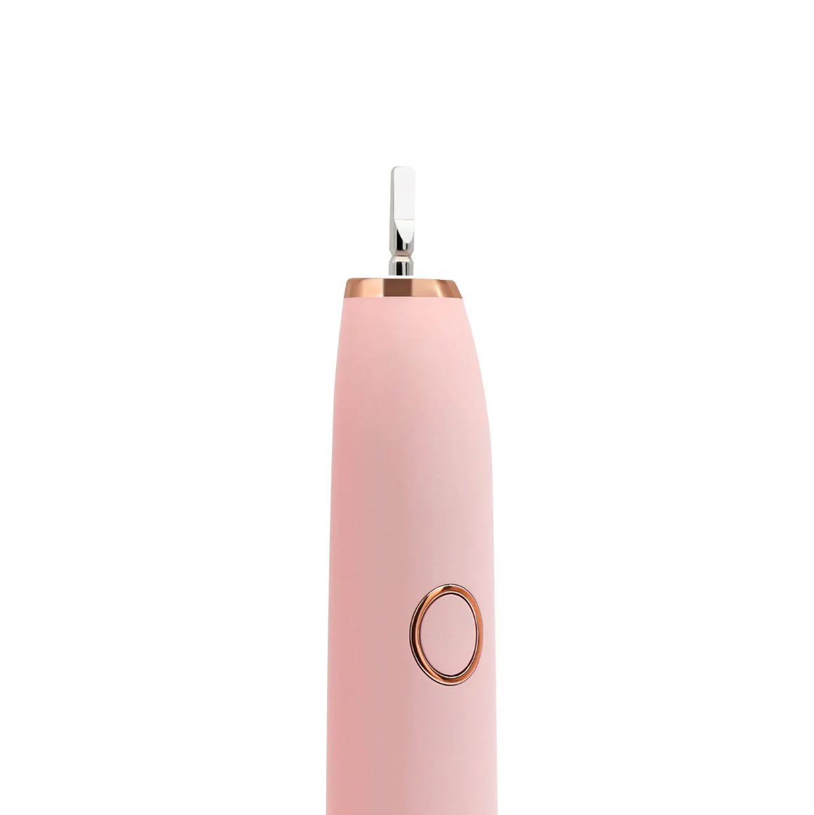 Close-up of Trio Teeth NZ Teens Electric Toothbrush base showing the power button and charging indicator.